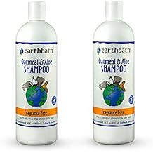 earthbath, Oatmeal & Aloe Dog Shampoo - Oatmeal Shampoo for Dogs, Itchy, Dry Skin Relief, Dog Wash, Made in USA, Cruelty Free, Fragrance Free Pet Shampoos, Natural Dog Shampoo - 16 Oz 2 Pack