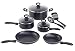 Mirro A797SA Get A Grip Aluminum Nonstick Cookware Set, 10-Piece, Black