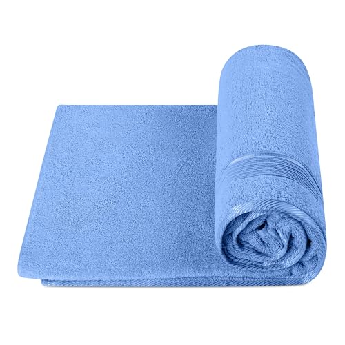 altego Duschtuch 70x140 cm Blau - Duschhandtuch & Badetuch 100% Baumwolle - 2er Set - Premium Qualität