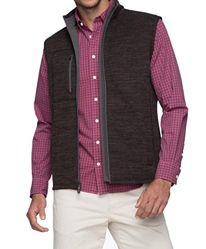johnnie-O Tahoe 2-Way Zip Front Fleece Vest Black