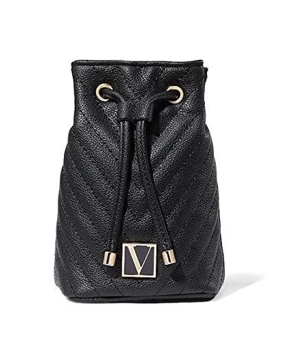 Victoria's Secret Black V-Quilt Perfume Pouch Wristlet #TOP5