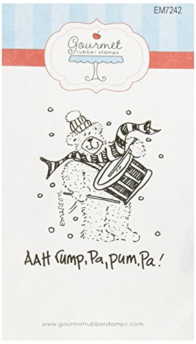 Gourmet Rubber Stamps Aah Rump, Pa, PUM, Pa Cling Stamps, 3 x 2.25