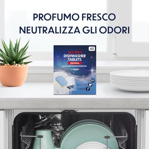 by Amazon - All-In-One Spülmaschinentabs, 40 tabs