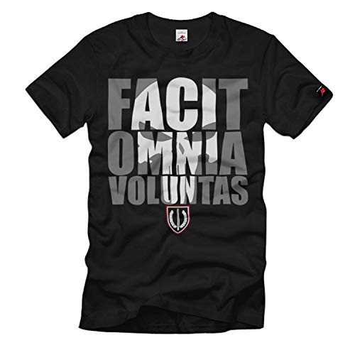 T-shirt Facit Omnia voluntas KSK Kommando noir en taille L pour homme