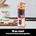 Ninja BC155PS Blast Two-Pack Portable Blender, Cordless, 18oz. Vessel, Personal Blender-for Shakes & Smoothies, BPA Free, Leakproof-Lid & Sip Spout, Rechargeable, Dishwasher Safe Parts, Peach & Stone