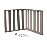 アイガーデン(igarden) ウッドデッキ 手摺り ハイタイプ H80cm 縦柵 ハイフェンス アイウッドデッキ アイウッド 人工木 アイガーデン オリジナル iwood 目隠し パーティション wpc ガーデン 笠木 仕切り (ダークブラウンコーナー)