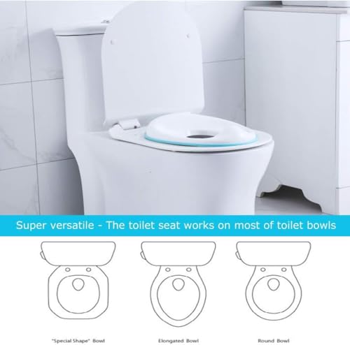 Image of Portable Baby Potty Training Seat for Boys and Girls Potty seat Toilet Seat for Kids 0 to 5 years Child Toddler Non-Slip with Splash Guard Fits Round & Oval Western Toilets, Blue (PINK)