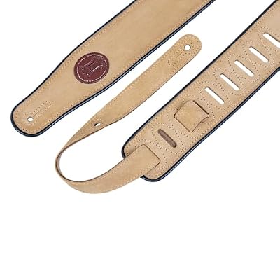 Levy's Leathers Signature Suede Series 2.5 Suede Leather Guitar Strap, Tan (MSS3-TAN)