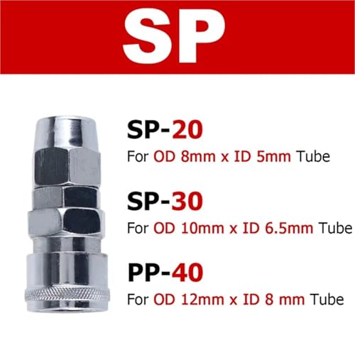 Conector neumático SP10 PP10 acoplamiento rápido contra pérdidas de presión 3