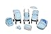Babyline Garden - Saco de silla con manoplas, unisex, color azul