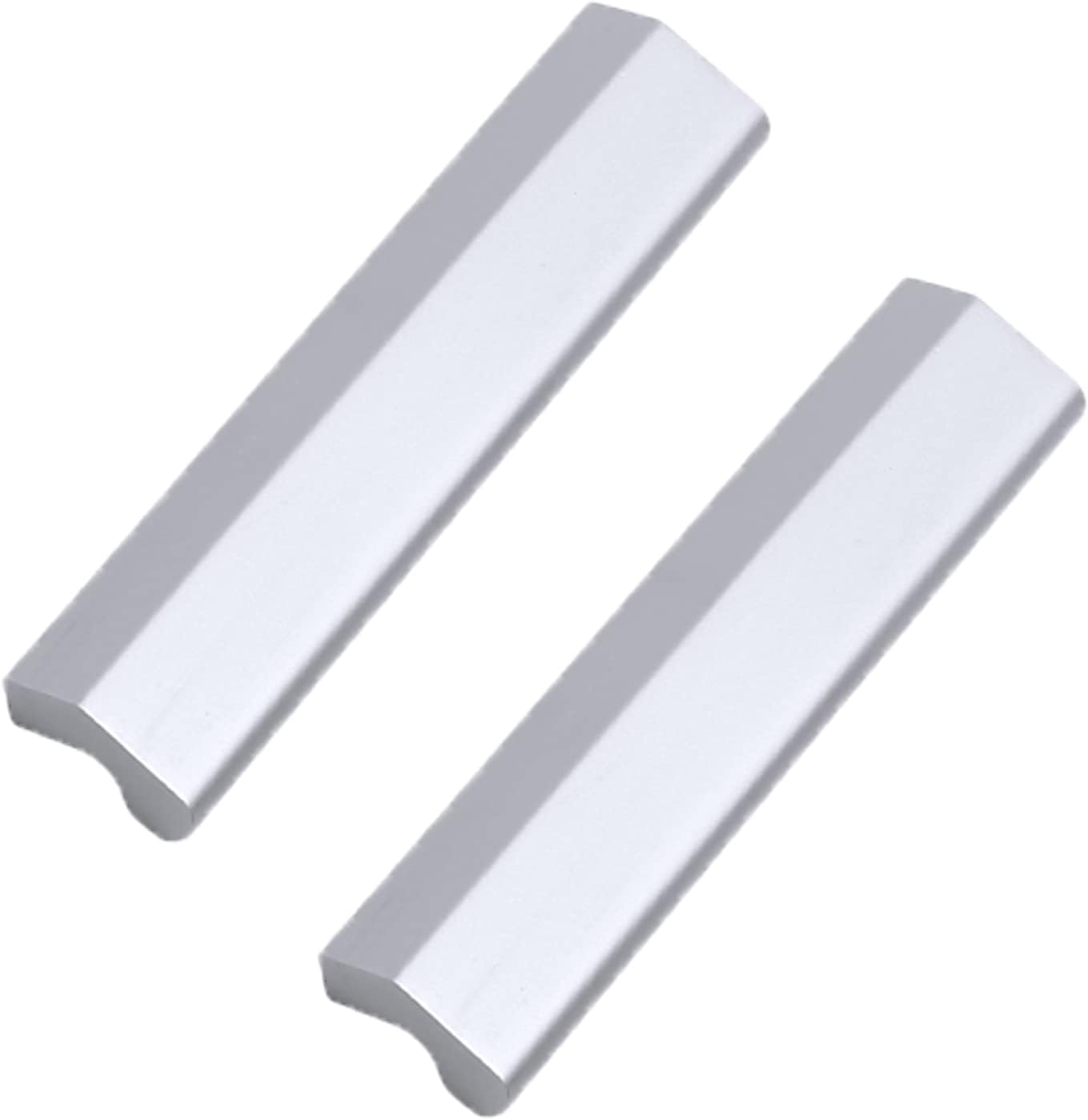 Lqzaxsrdr Onecolor Concealed Drawer Handles, Concealed Cupboard Handles Silver Aluminum Multiple Sizes 2 Pack(Hole Distance 96Mm)