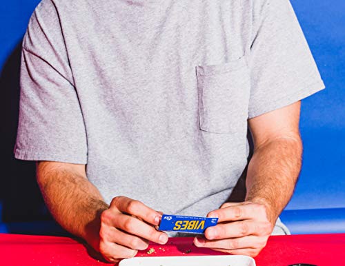 Vibes Rolling Papers 1.25 (1 ¼) - Rice , 50 Count Display Box 50 Sheets Per Pack Natural Rice Paper And Arabic Gum, Chlorine Free Technoloy #TOP4