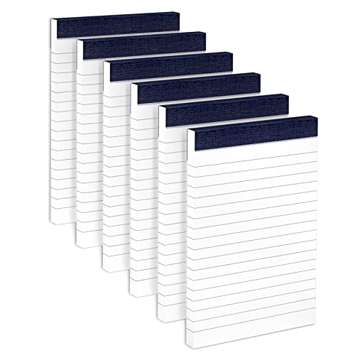 Note Pads Small A6 Notepad Pocket Size 6 Pack A6 Notepads with Lined Pages Shopping List Pads Pocket Notebook Note Pad for Office Supplies To-Do List Memo Pad Lined Paper Refill Pad Grocery Lists Pads