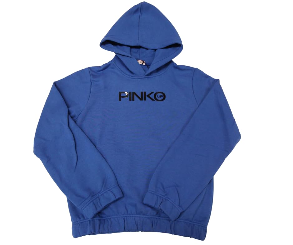 Felpa con Cappuccio Donna Stampa Logo su Maglia Tessuto Felpato