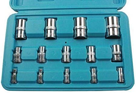 US PRO 14 Piece Female Torx Star Chrome Vanadium Socket Set 1/4 3/8 1/2 B1694, Variety Pack - Image 3