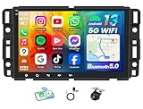Car Radio for Chevy Silverado 2007-2013: 8' HD IPS Touch Screen Head Unit Stereo with Wireless Carplay Android Auto GPS Navigation 5G WiFi Bluetooth 1080P Backup Camera FM SWC