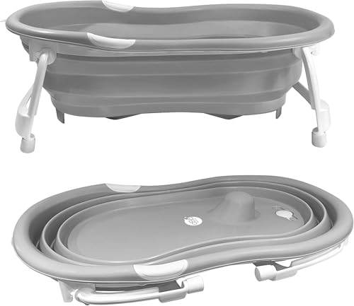 dBb Remond Baignoire Bébé - Pliable et Sécurisée sur Pieds Antidérapants avec Bouchon de Vidange – Compacte Facile à Ranger et Transporter –...