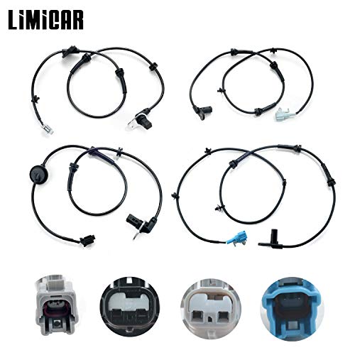 LIMICAR Set of 4 ABS Wheel Speed Sensor ALS346 ALS347 ALS348 ALS349 Compatible w/ 2004 2005 2006 2007 2008 Maxima 3.5L