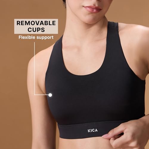 Image of Kica Crostini Full Coverage Sports Bra - High-Impact Support & Quick-Dry KICASKN Fabric