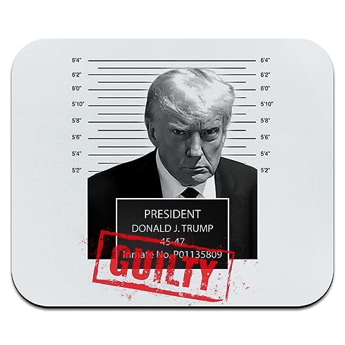 Trump Mugshot Guilty Low Profile Thin Mouse Pad Mousepad
