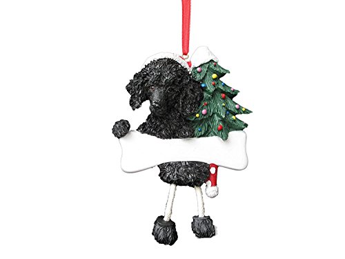 Poodle Ornament Black with Unique 