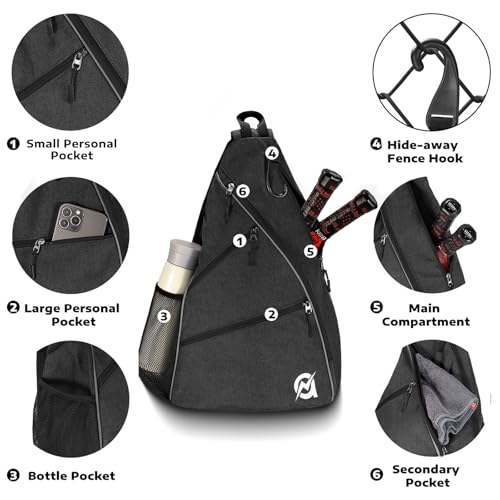 Image of A11N SPORTS Pickleball Bag, Reversible Crossbody Sling Bag /Backpack for Women Men