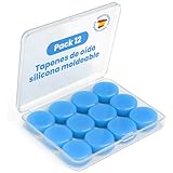 DEIA23 SUPERPACK Tapones de Oído de Silicona Moldeable – Pack 12 | Aislamiento de ruido para dormir, estudiar y viajar | Protección auditiva suave, ajuste personalizado y reutilizable.