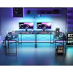 Casaottima L Shaped Gaming Desk, Corner Desk Gaming Table for Home Office, Computer Desk Sturdy Writing Workstation for Small Space, Easy to Assemble, 51 inch, Carbon Fiber Surface, Black - Image 5