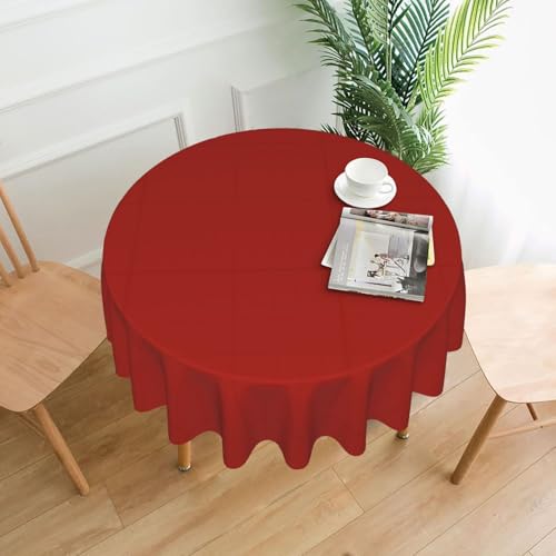 QAZWZML Nappe imprimée rouge framboise, fabriquée en polyester épais avec bordure en dentelle, adaptée pour les salles à manger, les pique-niques et les mariages