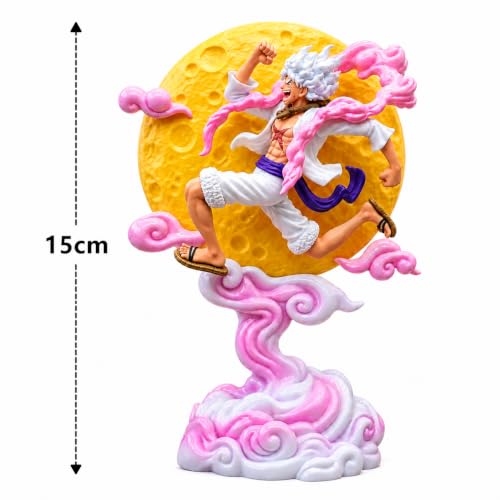 Image of Luffy Moon 15cm Action Figure with Light, One Piece Anime Collectible Toy, Cartoon Character Figure for Kids, Boys, Anime Fans & Room Decoration