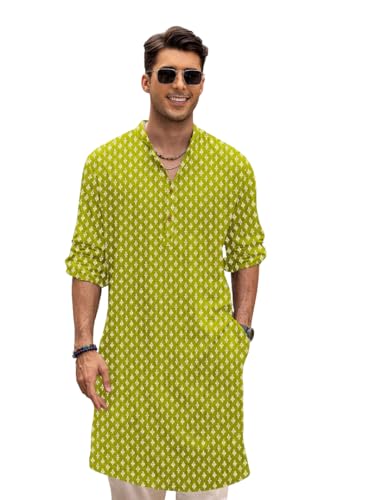 Image of BE ACTIVE Cotton Kurta for Men | Traditional and Classy Design | Indian Kurta | Full Sleeve Kurta