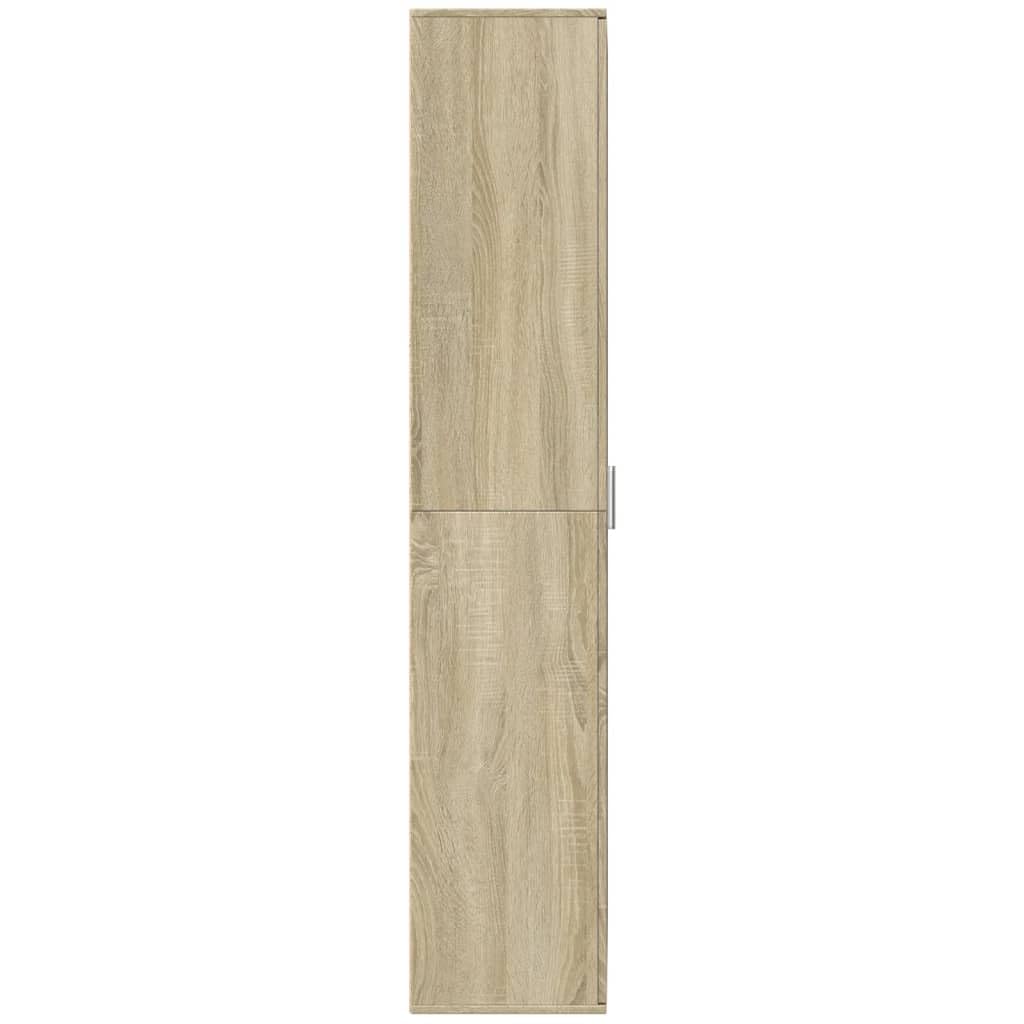 IKAYAA Putzschrank Besenschrank schmal Mehrzweckschrank Haushaltsschrank Hochschrank Lagerschrank Aufbewahrungsschrank Werkzeugschrank Schrank aus Holz-Sonoma Eiche-70x35x180 cm