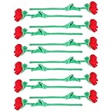 Healvian Stuffed Animals 12Pcs Plush Rose Flower Bendable Stems Stuffed Red Rose Flower Toy Roses Plush Bouquet Toy Soft Rose Flower Toys Gift for 2023 Mother Day Wedding Birthday Home Decor