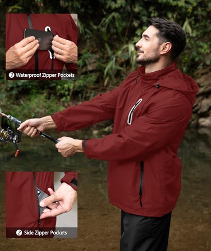 Image of SWISSWELL Men's Waterproof Golf Rain Suit Rain Gear Jacket and Pants Lightweight for Golf Fishing Big and Tall S-5XL