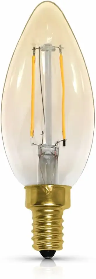 Lâmpada LED Filamento Vela 4W E12 Bivolt 2400K – Branco Quente, Estilo Retrô Decorativo, 300lm, 360°, Ideal para Lustres e Ambientes Aconchegantes – Opus