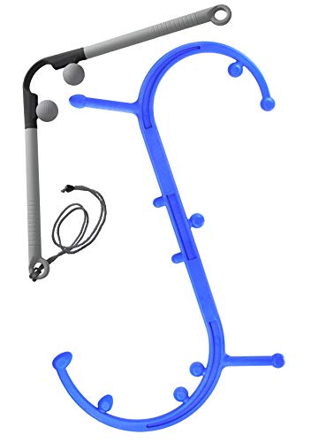 Body Back Buddy Headache Care Bundle, Buddy Classic and AccuMassage Trigger Point Massage Tools, Neck Massager and Back Massagers, Massage Cane, Muscle Knot Remover (Blue)