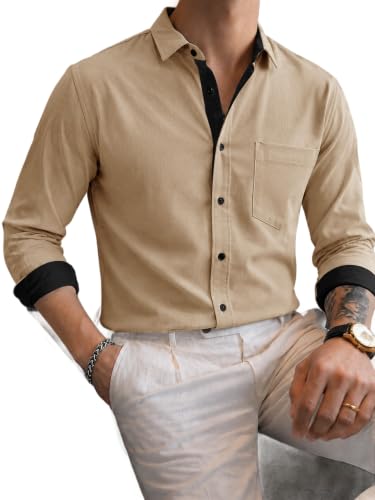 Image of Noble Monk Men's Full Sleeve Shirt | Casual Shirt for Men | Stylish Cotton Blend | Comfortable Everyday Wear | Button Down Clothing | Travel & Outdoor Apparel
