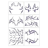 Ruvan 6 PCS Tatuajes Temporales Kpop, Tatuajes Temporales Hunters, K Pop Anime Disfraces Para Cosplay, Duraderos Y Fáciles De Usar, Para Cosplay, Carnaval, Halloween, Noches En El Escenario