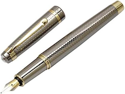 Auteur Medium Nib Fountain Ink Pen with Zircon Studded Cap (Gold)