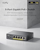 Cudy 5-Port-Gigabit-PoE+-Switch (unmanaged), Professional, GS1005P – Ansicht 2