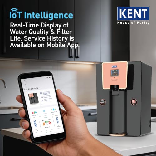 Image of KENT Supreme IoT RO Water Purifier | 2 Yrs Comprehensive Warranty* | No Service Cost for 2 Yrs | RO+UF+UV+Alk+Cu+TDS Control+UV In-Tank | IoT Enabled | 8L | Ideal For Borewell /Tanker /Municipal Water