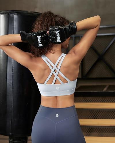 Image of RUNNING GIRL Sports Bra for Women,Molded Cup Strappy Running High Impact Sports Bra with Sewn in Pads