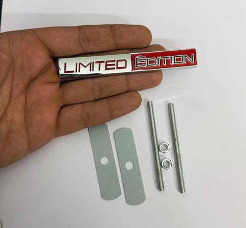 Image of Emblems for Car & Bike Metal Lo.go and Grill Me.tal Lo.go, Auto Accessories for Car Emblem 3D Badge Auto Racing Sport Sticker Grand Tourer Decal. (Chrome RED Grill Limited Edition)
