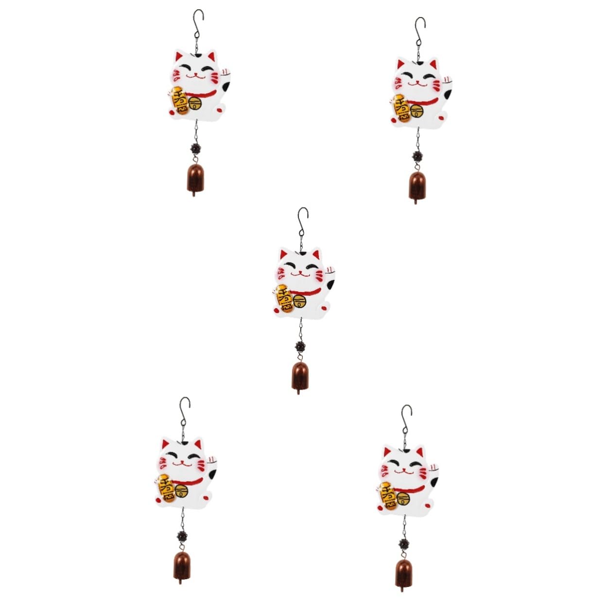 Amosfun 5 Pezzi Di Campanelli Eolici Decorativi Fatti A Mano A Forma Di Campanello Eolico Per Decorazioni Da Giardino Da Appendere Alla Casa Allaperto