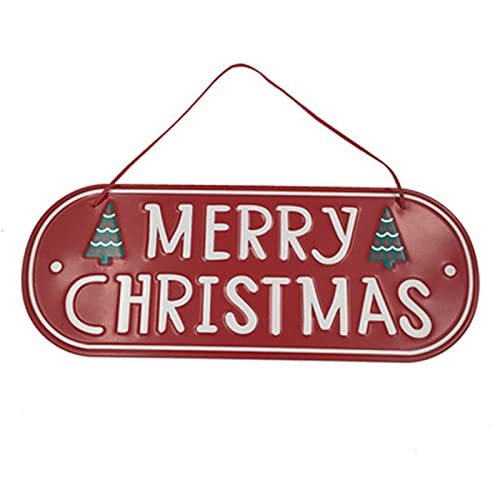 RUICK Christmas Wreaths Door Hanging Decoration, Christmas Hanging Sign Decoration Snowman Wall Winter Garland Ornament Decors Party Decoration (Merry Christmas)