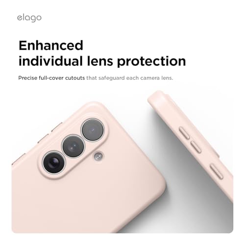 Image of elago Premium Magnetic Silicone Case for Galaxy S26 Plus Lovely Pink | Compatible with MagSafe Accessories, Protective Cover, Shockproof, Slim, Anti-Scratch Soft Microfiber Lining (Lovely Pink)