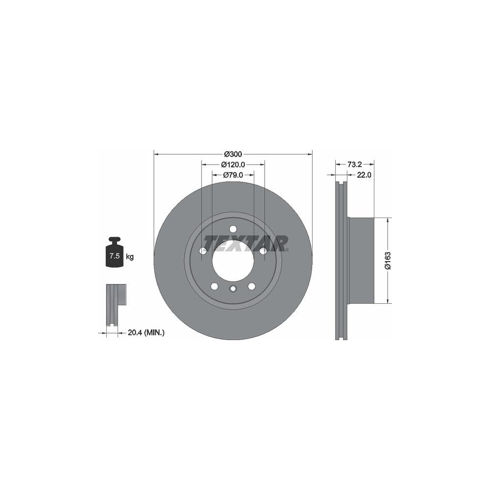 Textar Fren Diski Ön 118I-316I-320I BMW F20/30/32 2012-19 92238505-92238505
