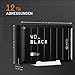 WD_BLACK D10 Game Drive for Xbox externe Festplatte 12 TB (Übertragungsgeschwindigkeit bis zu 250 MB/s, 1 Monat Xbox Game Pass Ultimate, 7200 U/min und aktive Kühlung) Schwarz