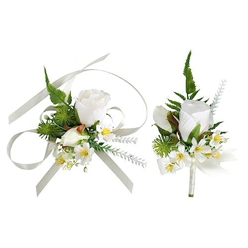 Boutonnière de mariage fleur de soie marié costume revers broche FOMIYES