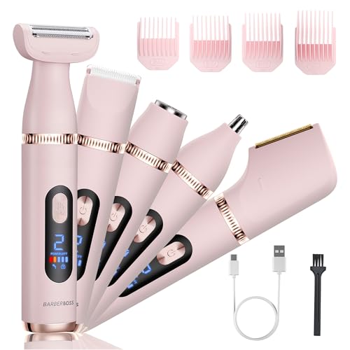 Rasoir électrique 5 en 1 pour éliminer le duvet du visage sans douleur avec écran LED intégré